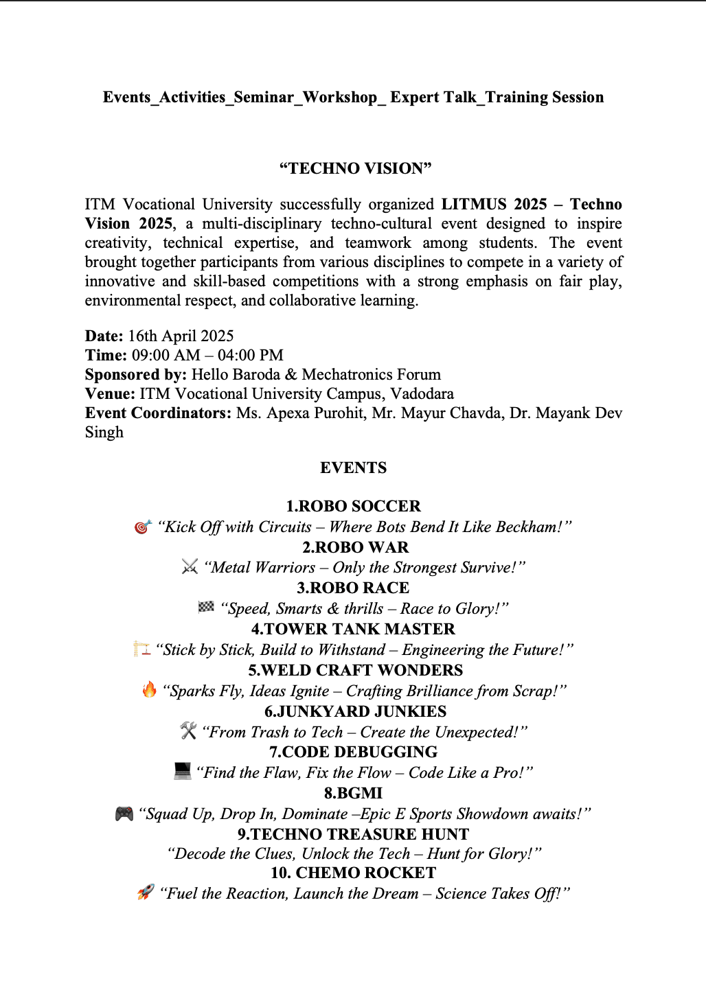 Brochure